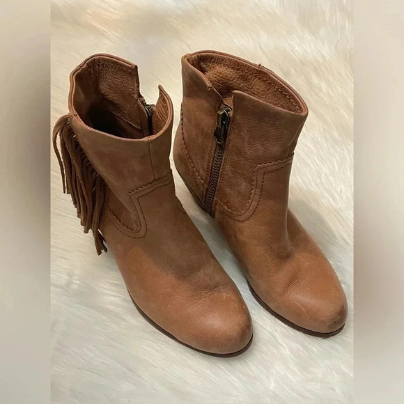 Sam Edelman Louie Western Bootie with Fringe Size 7.5 - Picture 8 of 13
